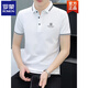 ROMON (ROMON) 2025 summer new men's POLO shirt short-sleeved trendy casual shirt slim-fit lapel T-shirt top QY719 brown red 3XL