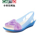 
CARTELO 2025 new summer new fashion plastic sandals for women's beach shoes non-slip mother slope heel fish mouth jelly shoes black 35 standard size