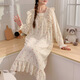 
Ziweiqi pregnant women with bra cloud cotton confinement clothes nightgown for women spring and autumn long sleeve long skirt breastfeeding women waiting for childbirth home clothes 3291 175 L recommendation 90-120