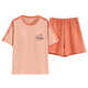 Langsha 2025 Pure Summer Pajamas Pajamas Pajamas Pajamas Palotos de manga corta Conjunto de ropa para el hogar cómoda e informal