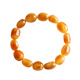 DL 1998 Fett Donglai Qualität Bienenwachsarmband Herren Shi Qingling Tian Lan Bernsteinform Armband Pretty Farbfarbe Farbe Grob Leder Dunkelorange Rot Pretty Color K1391