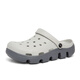 LUOKEN Zapatos Croc Verano para Hombres Nuevo Estilo Excursión Zapatillas Antideslizantes para niños Sandalias para Conducir al Aire Libre de Suela Gruesa Zapatos para Vadear Baotou 739 Blanco Plomo 38 Tomado por Talla de Zapato Deportivo