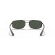 雷朋（RayBan）经典款G15绿灰渐变方形男女通用防蓝光偏光太阳镜 RB3527 Black_Green Solid Color L