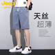 Jeep (Jeep) Pantalones cortos de mezclilla de tenis de tenis Pantalones de cinco puntos para hombres Pantalones holgados de patas anchas de patas