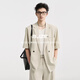 Earl Dowle Chaqueta de traje de manga corta para hombres [tensa tejido fijo de lana de acetato] 25 Summer Single traje de un solo traje C521289 Bosque M.