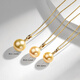 Goselon South Sea gold bead pendant 18K gold detachable universal buckle pendant simple temperament pearl pendant 9-10mm