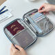 
Passport and wallet integrated overseas storage bag portable travel boarding pass protection case household registration book change card large light blue/multi-point grid/large capacity