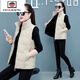Aemape2025 Neue Winterbaumwäsche für Frauen Kurzfilm und Samt warmer Stand Halsband -Hagen -Clip Außenweste Jacke XZJ12052 Black M M