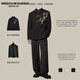 
Vaderton Sheep New Chinese Style Casual Suit Set Men's Spring and Autumn Chinese Style Embroidery Zhongshan Style Hanfu Men's Clothes Black Jacket + Black Shirt + Trousers [Three pieces XL [High Quality]
