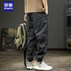 ROMON Spring and Autumn 2025 Workwear Men's Casual Pants Loose Quick-Drying Sports Pants New Harem Charge Pants Men's Khaki Autumn and Winter 4XL Recommended Weight 210-230Jin Jin is equal to 0.5 kg