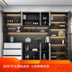 Muxituo sideboard light luxury modern simple living room storage cabinet cupboard kitchen storage cabinet wine cabinet household tea style 12240*40*220+ induction light