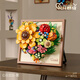 Immortal bouquet of building blocks photo frame hand-assembled pellets creative ornaments for men and women birthday gifts sunflower small particles BUTERFLY-butterfly[756 particles] Immortal bouquet