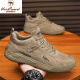 Camel de la región occidental (Vancamel) Zapatos para hombres de seguros para hombres de trabajo al aire libre para el trabajo y el trabajo en el trabajo y el trabajo en los sitios de construcción, la superficie de cuero anti-deslizamiento, resistente al desgaste, los zapatos para hombres con el suma suave suave al aire libre.