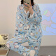 濮水方方春季睡衣女长袖仿棉牛奶丝家居服 M6624#蓝帕恰狗 170 M