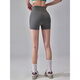 Kejimitao europäische und amerikanische Ins hohe Taille Nackt Yoga Shorts Heben Hüften und schnell trocknend atmungsaktives Sommer-Running-Sport-Dreiviertel Hosen Neues Grün