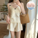 Xianxiyi summer new cloud cotton mat suspender pajamas sweet and can be worn outside home clothes JDX-967# [Apricot color] 170 M