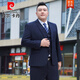 Pierre Cardin high-end suit men's large size business formal suit loose professional suit fat wedding dress groomsmen black - suit + trousers + shirt + vest + tie 7XL 210 Weight 240-260Jin Jin is equal to 0.5 kg