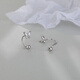 Wanmu s999 sterling silver earrings, butterfly earrings, new screws, exquisite sleeping ear piercing, no need to remove them, 9999 solid silver butterfly hook screw earrings, sterling silver, one pair