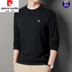 Pier Cardin Pure Cotton Longärmedose T-Shirt Herbst Herbst Business Casual Top Herren weiche und atmungsaktive runde Nacken-Sweatshirt-Basis-Hemd Haqing Sy6621 M 165 Empfohlen 100-120jin [Jin gleich 0,5 kg]