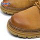 Dickies Herren Arbeitsschuhe Herren niedrig vielseitig trendy atmungsaktiven britischen Stil lässigen Lederschuhen Herren gelb Brown 42