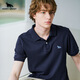 Henry Grant Henry Grant Panda Herren Sommer lässiger britischer Pendler Lapel Short Sleeve Polo Shirt Marine Blue (A-Perl-Perl-Baumwolle) 2xl 52