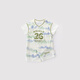 Bali Pig Boy Suit Summer Light Sports Style Split Two-Piece Baby Clothes 2025 New Style Boys and Children's's Summer Suit Yake Marine Pattern 80