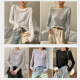 
H826 French soft glutinous sweater hollow sweater high-end loose top round neck blouse fashion item sun protection trend black M suitable for 80-100Jin [Jin equals 0.5 kg]