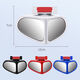 Rearview mirror small round mirror reversing mirror Reverse rearview mirror assisted true glass mirror 360 degree rotatable front and rear mirror White main driver + co-pilot [1 pairing left and right]