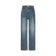 Jiuzi (JUZUI) shopping mall same retro Japanese micro wide-leg jeans women's summer style JWEX12108 Huahu Blue XS