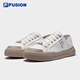 Filafusion Filafusion zapatos para hombres con zapatos de lienzo de media tapa de un pie zapatos de tablero de verano Mulas de zapatillas Blanco de nieve/nomad marrón 43