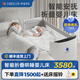 EVOCELER crib multi-function bed crib splicing portable mobile foldable smart children's bed 650mm*1350mm smart version foldable crib + 4D silicone mattress