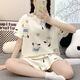 Ou Miaoyu Pyjamas für Frauen im Sommer Neue Kurzärmel-Shorts 2025 neu