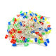 Dafuri 3mm 5mm LED small bulb light-emitting diode F3F5 red, green, yellow, blue and white in-line indicator bead component package 5mm red, yellow, green, white and blue 5 colors, 20 pieces each, 100 pieces in total