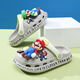 Changxiang Huili Mario Chaussures de trou pour enfants Sandales garçons pour l'été Nouveau style intérieur non glissé bébé Big Boys Beach Shoes Royal Blue [Mario] 33