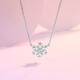 Saturday Fortune (ZLF) S925 silver necklace for women, dreamy snowflake pendant, beautiful and romantic silver pendant for girlfriend, pendant chain length 40+5cm