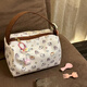 Cute Cartoon Cady Cat Portable Cosmetic Bag Large Capacity Storage Bag Washing Bag Three-dimensional Handbag Women's Clutch Brown Belt Dot Cat Portable Cosmetic Bag