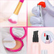 Kinder simulierte Kosmetik -Schminktisch Set Manicure Lippenstift Mascara Beauty Box Girl Toy Geschenkbox Ein Puder -PU -Paket Simuliertes Spielzeug 21 Stück