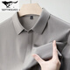 Sieben Wolf Mulberry Silk Short Sleeve Shirt Herren Sommer Neues Freizeitgeschäft No Bügelhemd mit mittlerem Alter dünne halbärmelige Top 6913 Navy S 165/105