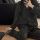 Hualin Mode Frauenpyjamas Frühlings- und Herbst-Spitzen-Langarm-Heimkleidung Zwei-teiliger Set E6621 175 L [95-110jin [Jin gleich 0,5 kg]]]
