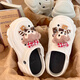G.Duckkids kleine gelbe Ente süße Kinder mit dick gelöstem Eva Hole Schuhen Mädchen 2025 Neue Sommer Wear Anti-Rutsch-Tasche zu Kopf-Sandalen weiße Duffy Bear 34 -35