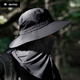 Tactical Bird Ice Halberd丨Real Ice Silk Mask Summer Outdoor Sun Protection Hat Men's Climbing Big Head Fishing Neck Protector Fisherman Hat