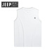 JEEP SPIRIT吉普无袖背心男夏季潮牌纯棉健身运动坎肩衣服情侣装短袖t恤男 白色纯棉背心-1365 M 【建议110-130斤】