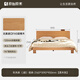 Original massives Holzbett Eiche nordisch modernes einfaches Schlafzimmer Doppelbett 1,8x2 m großes Bett Low Body Bett L701g
