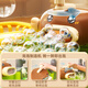 AOBEIBY Children's Dishwasher Toy Bubble Machine Fishing Playing Kitchen Fruit Boys and Girls 1-3-6th Birthday Gift