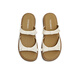 Tianmeiyi women's sandals double bow French flat sole comfortable women's slippers 2025 summer new KT070BH5 beige 38