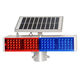 Solar Warning Blitzlicht-Klammer rot und blaues Blitzlicht Warning Light Blitzlicht Nachtstraße Straßensperre V1SN3524 Große integrierte 4 leichte doppelseitige hellrote und blaue Strobe + Bracket