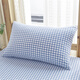 Sábanas de ropa de cama de algodón de lavado de la unidad tri-polar, cubiertas de colchas, cubiertas de colchas, cubiertas de colchas, juegos de seis piezas TP2691 estilo azul de la cuadrícula pequeña (cubiertas de edredones, 150*200 cm) adecuados para camas de 0.9m