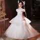 Энни Юер детское платье Light Luxury High-end Girl Host Guted Birthday Princess Юбка цветочная девочка для фортепиано костюм белый 130