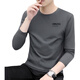 
Woodpecker high-quality long-sleeved T-shirt for men in autumn 2025 new base shirt for men in spring and autumn with ice silk round neck top 9209 carbon ash M Recommended 70-90Jin [Jin equals 0.5 kg]