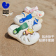 MINIBALA [Chaussures de trou] Minibara Boys and Girls Lightweight Elastic Using-Resistant Anti-Slip Sandales Dry Sandales Trace Tone Blanc Ton 00311 31